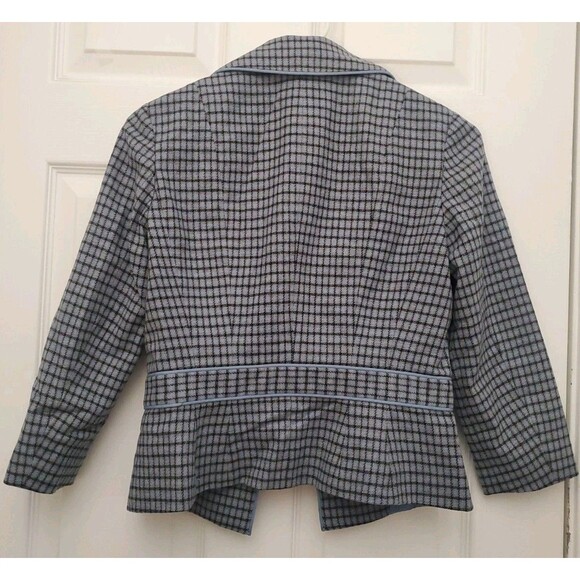 Vintage Set of Two Cute Halogen Womens Jackets Wool Plaid Blue Pink Size XS Warm - Picture 13 of 13